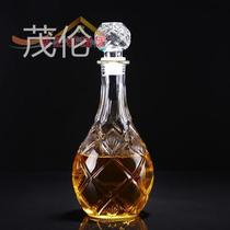 Sparkling wine glass bottle soaked ginseng special wine jar medicinal wine bottle Seahorse wine bottle empty bottle 1kg 2kg high-grade seal