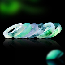 Natural jade bracelet ice seed floating sun green flower jade bracelet womens bracelet Burmese jade bracelet Jade Factory Live broadcast