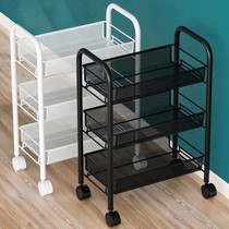 Beauty salon trolley movable shelf floor multi-layer light storage rack hairdressing nail art cupping tool cart