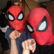 Spider-man headgear eyes movable shaking sound Adult children cos mask Halloween props funny sand sculpture mask