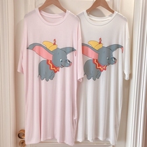 Cartoon Pajamas Women Summer Thin Modal Cotton Nightdress Short Sleeve Cool Soft Dress Nightdress Women Home Clothes