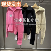 JNBY Jiangnan cloth counter 2022 autumn new product zipper loose lapel sweater 5M0310200