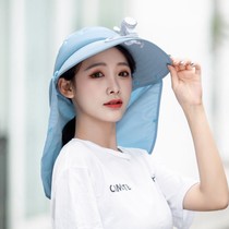 Outdoor tea picking sun hat with fan hat to cover the face summer anti-UV female sunscreen hat Charging greenhouse sun hat