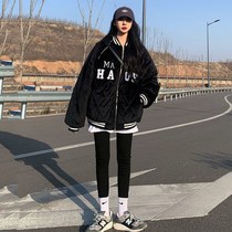 Autumn and winter clothes 2021 American vintage street fried street cool girl couple clip cotton padded baseball suit
