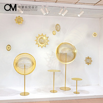 OM visual metal Christmas theme window decoration props shopping mall beautiful Chen hanging shoes shop display stand