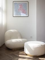 Shangpinyi Furniture Nordic lamb cashmere lazy sofa balcony cloud chair light luxury Net red casual sofa designer