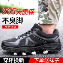 New style training shoes mens black ultra-light running shoes summer fitness rubber shoes mens construction site wear-resistant liberation fire training shoes