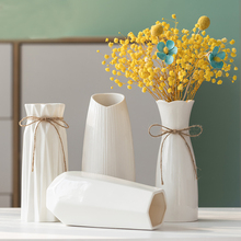 Белая простая керамическая ваза аквакультура Nordic Modern Creative House House House House Стол сухие цветы розетки декоративные украшения