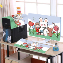 Computer dust cover protective cover Desktop decoration set Cat cute host keyboard chassis cover towel Display cover cloth