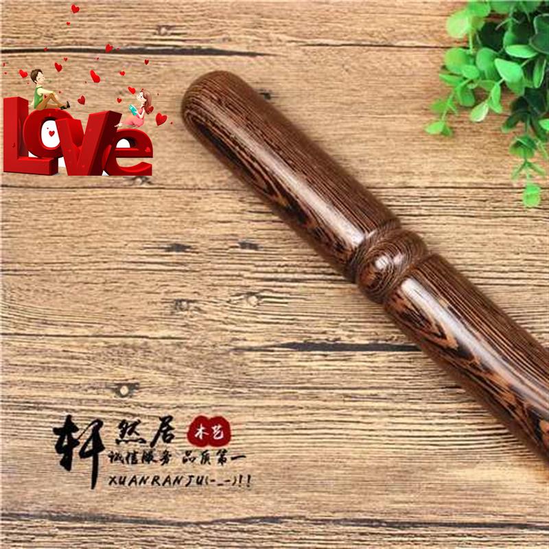 Red wing wood mixed pole ruler Tai Chi 1 stick health stick Two sticks Tai Chi Qigong stick Solid wood
