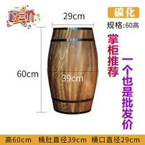 Wine props ornaments display Wood layout multi-functional decoration solid wood bar wedding winery exhibition oak barrel