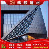 Factory shape aluminum veneer exterior wall decoration fluorocarbon paint hollow door head ceiling carved punching arc customization