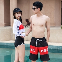 Swimsuit lovers water park women and men summer sunscreen 2021 new seaside three-piece set one-piece long-sleeved fairy