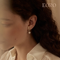 EORO Pearl sterling silver ear clip female earrings earrings niche senior earrings cold wind ear bone clip