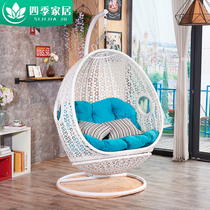 Hanging basket Chair Balcony hanging blue Home Lazy Human Bird Nest Hanging Chair Pendant chair Autumn Thousands Indoor Hammock Net Red Rocking Chair