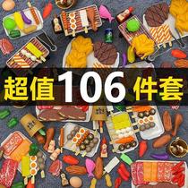 Childrens playing house simulation food BBQ Barbecue skewers Kwantung cooking skewers spicy kitchen toy set
