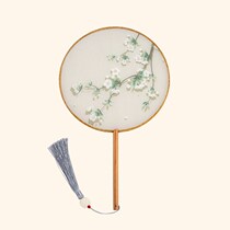 Round Group Fan Hanfu Fan Printed palace Double-sided Ancient Wind Qipao Children Ancient Flow Su China Wind Fan