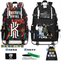  Nets basketball Owen Harden Durant backpack cartoon big three sports backpack mens school bag big luminous