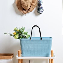 Eco-friendly hand shopping basket picnic basket ins household plastic buy food basket picnic shopping bag