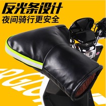 Electric motorcycle handlebar cover winter warm waterproof universal electric bottle car gloves wind-proof thickened cotton armguard