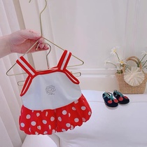 Childrens clothing Girls 2021 new summer dress female baby fashion cute suspender suit Childrens casual foreign style two-piece set