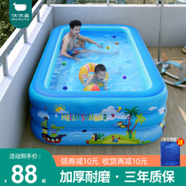 Childrens inflatable swimming pool home children children adult family baby baby thick large canvas air cushion swimming bucket