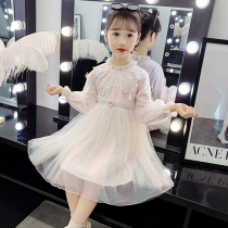 Balabala girls autumn dress childrens foreign gown gauze dress little girl Super fairy princess skirt