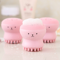 Cleansing brush double-sided face wash instrument brush head deep cleansing pores soft hair silicone face female cleansing artifact