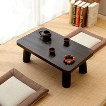 Day-style tatami tea table solid wood kang table Balcony Mini Zen tea table terrace short table floating window table small tea table