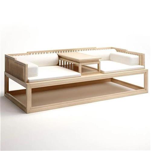 New tatami thickened chair installed table Guest n hall single bed Sofa-style tea house New Chinese P Arhat sofa Tea decoration chair Ancient