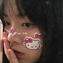 Hello Kitty Katie cat stereobubble patch sweet and soft girl sticker cartoon KT cat little princess