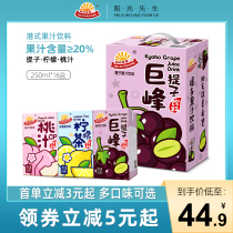 Mr Sunshine Jufeng Raisin grape juice drink boxed 250ml*16 boxes full box of fruity summer drinks