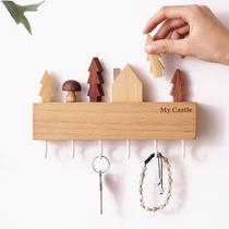 Entry key storage rack ins entry door wall hanging creative wall storage Net red decorative adhesive hook free of punching