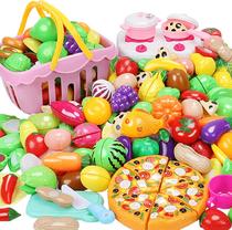 Can cut fruits childrens toys girls vegetables cut music sets baby house kitchen cooking utensils boys