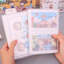 Laser ticket storage album Small card book Postcard Star chase through card card collection book Large capacity ticket card book tide