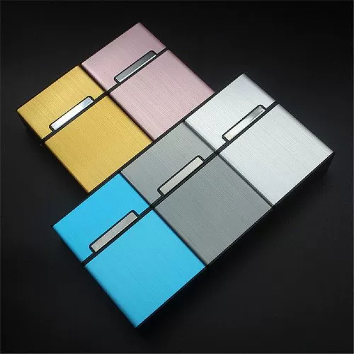 1pc Candy Color Cigarette Case Fashion Aluminium 20 ПК