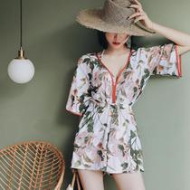 Swimsuit spa 2021 new conservative swimsuit couple womens three sets Split Belly Beach slim fit New Year skirt