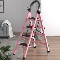 Ladder Household folding ladder Climbing ladder Moving ladder Telescopic ladder Step ladder Multi-functional interior decoration ladder