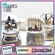 LOTS JARLL customized version of the music box snowflake music box crystal ball decoration girls childrens birthday gift