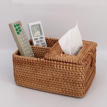 Vietnamese rattan tissue box can be put on desktop food paper box living room multi-purpose storage box creative simple and practical