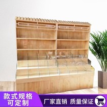 Commercial glass wall Supermarket dried fruit shelves Melon seeds packaged whole grains display cabinet Rice noodles snacks Bulk container