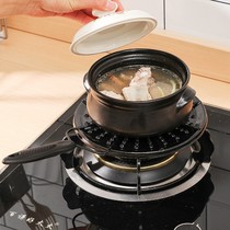Anti-burning black pot mat kitchen gas stove heat conduction plate induction cooker bottom heating plate mat Japanese heat conduction energy saving pot