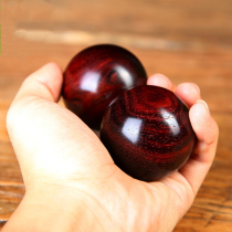 Small leaf red sandalwood carving fitness ball handball hand ball hand health ball hand hand ball ball middle-aged elderly gift antique craft gift