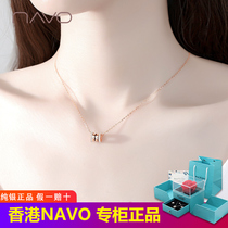  NAVO small waist necklace female sterling silver summer Valentines Day Birthday Tanabata gift for girlfriend light luxury niche clavicle chain