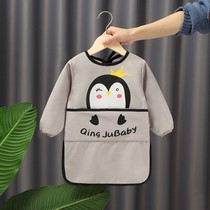 Childrens apron girl waterproof cute kitchen eating baby Art Class painting painting calligraphy pottery anti-dirty coat