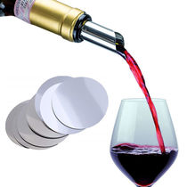 Red wine pour wine piece Round aluminum foil drainage piece Sommelier reception wine anti-drip piece artifact leak-proof guide wine piece