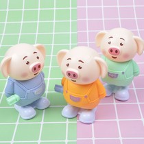  New clockwork cute pig without battery winding clockwork pig toy ts seaweed pig jumping pig cartoon animal