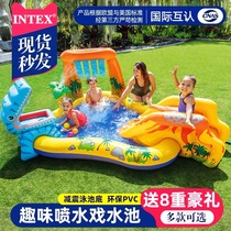 INTEX baby swimming pool Household folding childrens baby inflatable pool bucket Childrens indoor thickened paddling pool