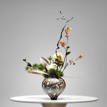 New Chinese-style Japanese-style simulation flower art sales office hotel living room coffee table porch dried flower shape decoration desktop decoration