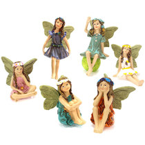 Miniature Garden Fairies Figurines Resin Mini Fairy Statue